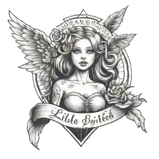 Angles With Dates Incoparted With A Saying You'll Always Be My Little Girl