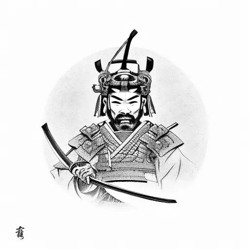 Samurai With Traditional Japanese Details