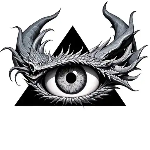 Dragon Eye In A Triangle Inside The