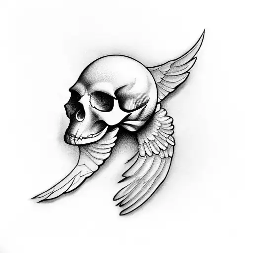 Dove Around A Skull