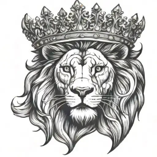 Lion Head Wearing Crown