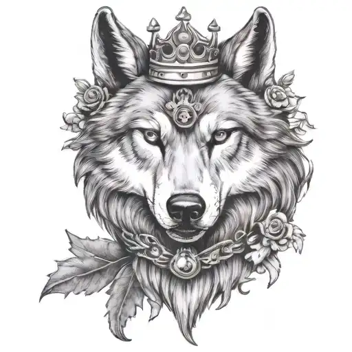 Wolf Eating A Crown Hanging