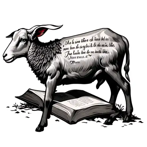 Lamb Of Victory With The Bible Quotes Psalms 23
