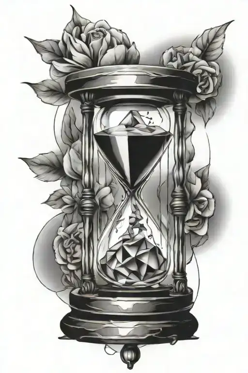 Light Refracting Prism Inside An Hourglass