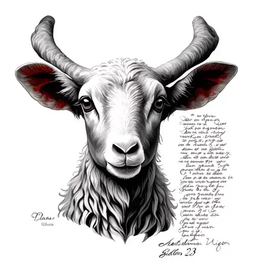 Lamb Of Victor Incorporating Bible Quote Psalms 23