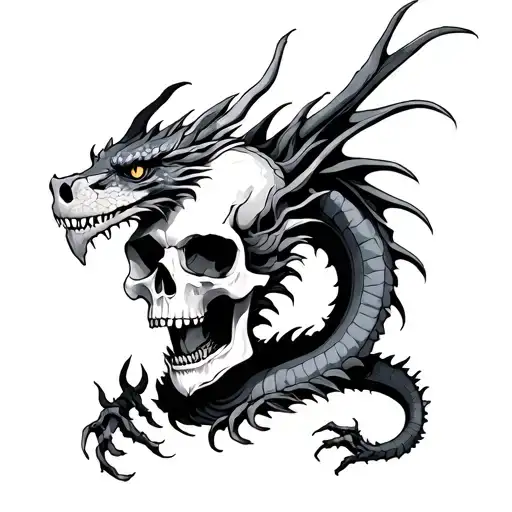 Dragon And Skull