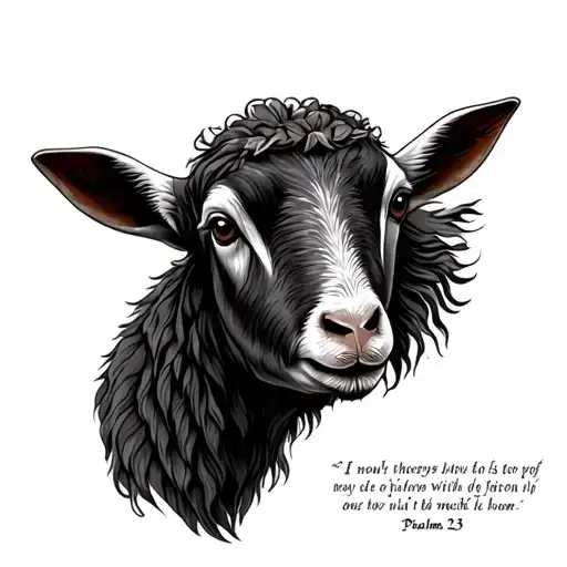 Lamb Of Victor Incorporating Bible Quote Psalms 23