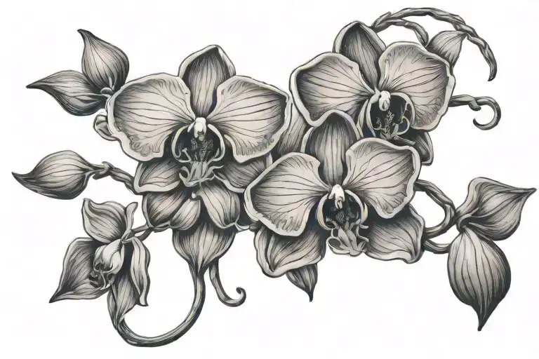 Orchid Intertwined Hearts