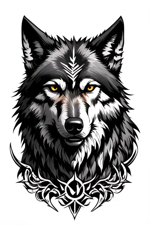 Wolf Head Nord Mythology Intertwined