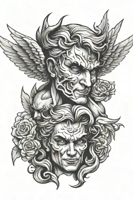 Angel And Devil Face