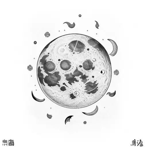 Moon In Japanese Style