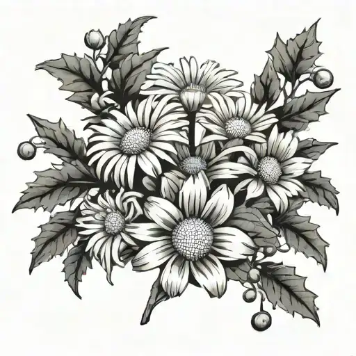 Daisy And Holly Bouquet