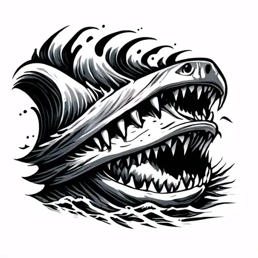 Kakau Armband With Waves And Shark Teeth