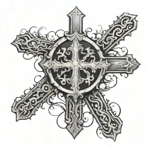 Let It Happen With A Cross In The Background