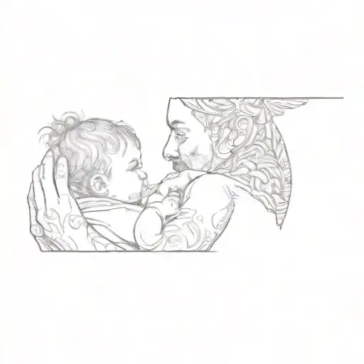 A Man Holding A Baby