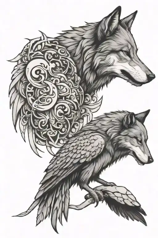 Wolf And Raven