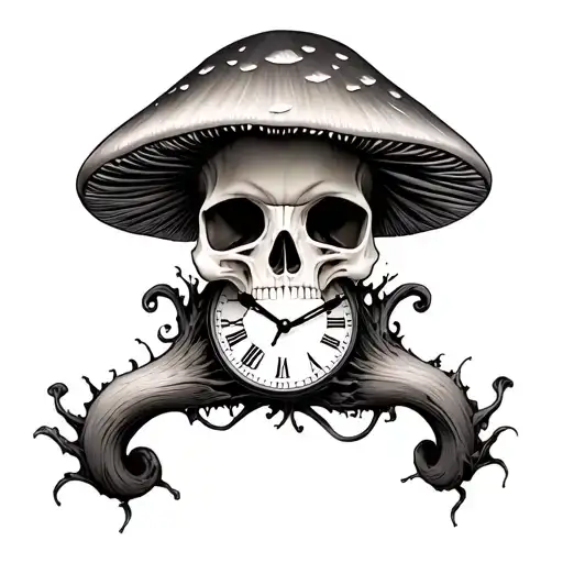Skull Mushroom Clock