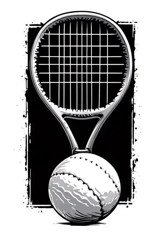 Tennis Racket And Ball