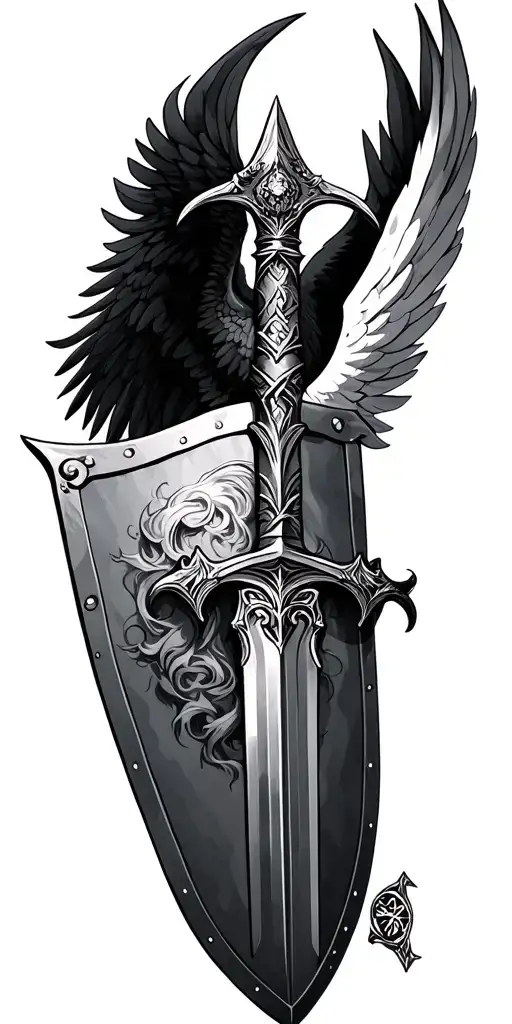 Angels Vs Demons War Sword Shield