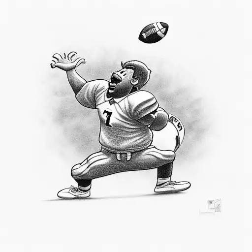 A Drunk Cockerell Kicking A Football