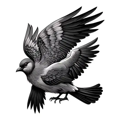 A Bird With Closed Wings