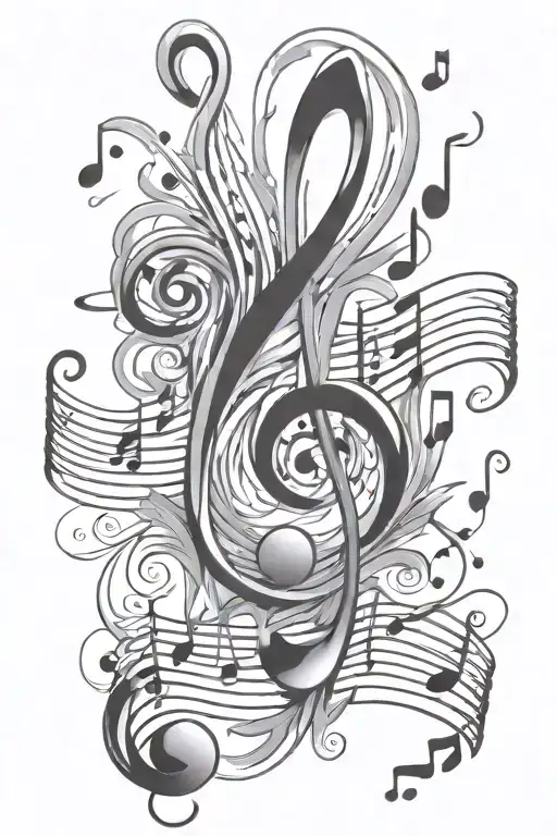 Music Notes Flowing