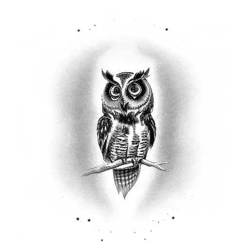 An Owl Skull With Glowing Eyes