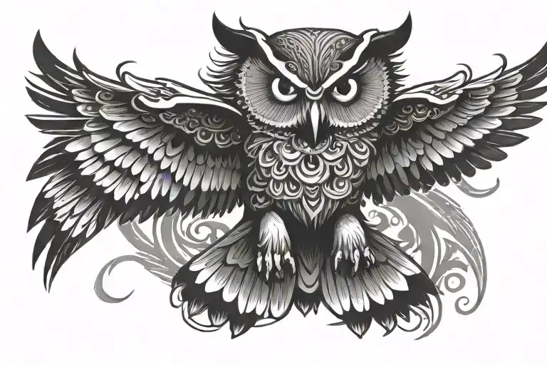 Haida Owl Flying