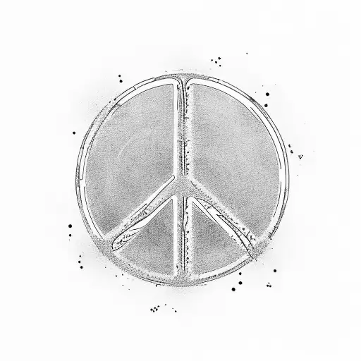 A Peace Sign Made Of Various Travel Symbols