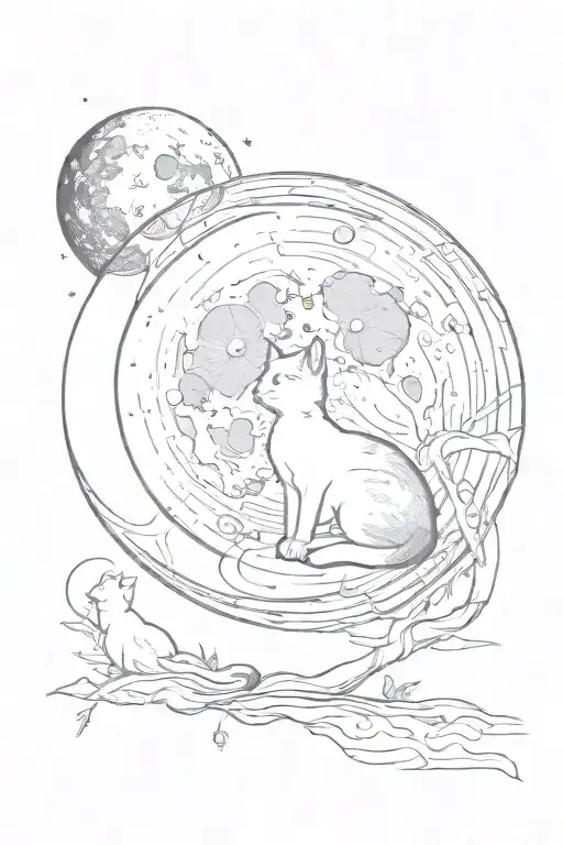 Moon And Cat