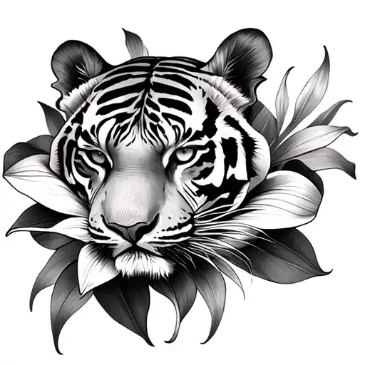 Tiger Lilly Cover Up Tattoo Design