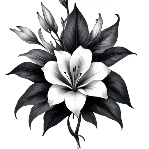 Lilly Cover Up Tattoo Design