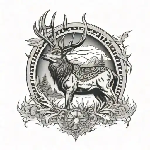 Native American Hunting Deer