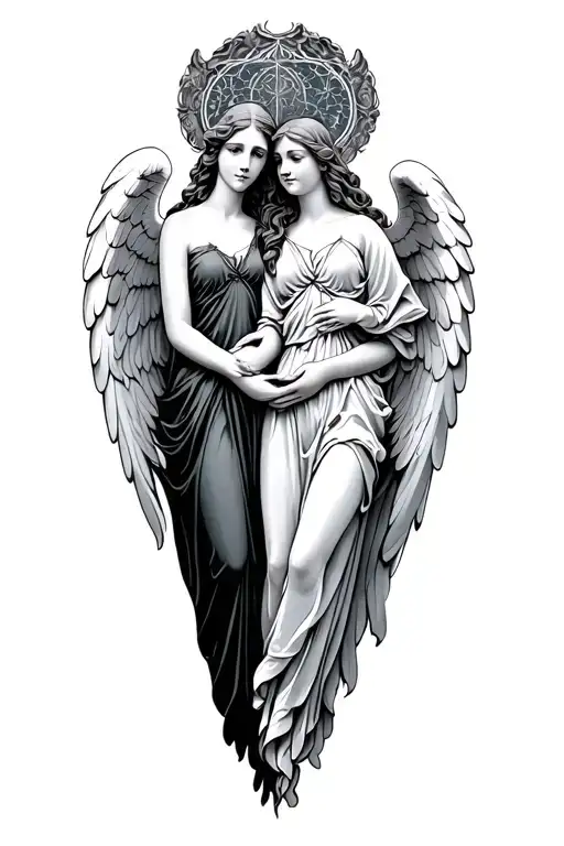 Angels Holding Hands