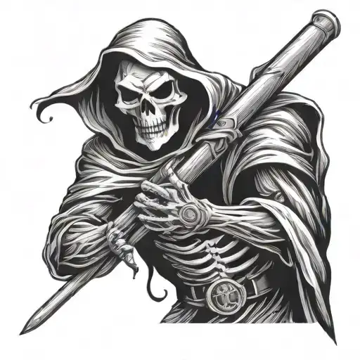 Reaper With Baseball Bat