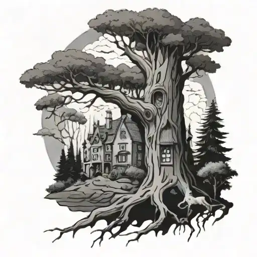 Harry Potter Studio Ghibli Tree