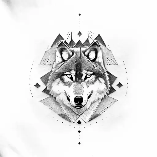 Wolf With Runes Sleeve