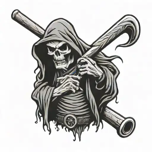 Cholo Reaper With Baseball Bat