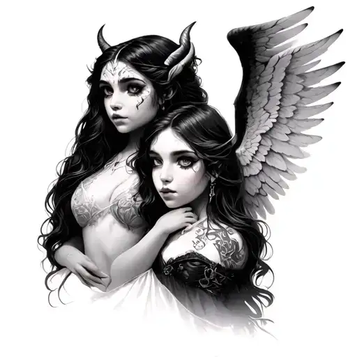 Angel And Demon Girl