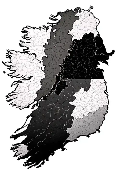 Ireland And Poland Maps Together Symbolizing Strength