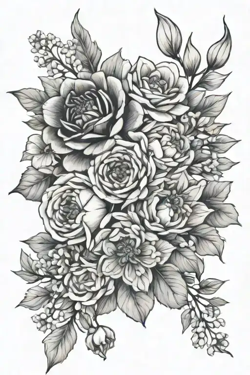 Birth Month Flowers Bouqet