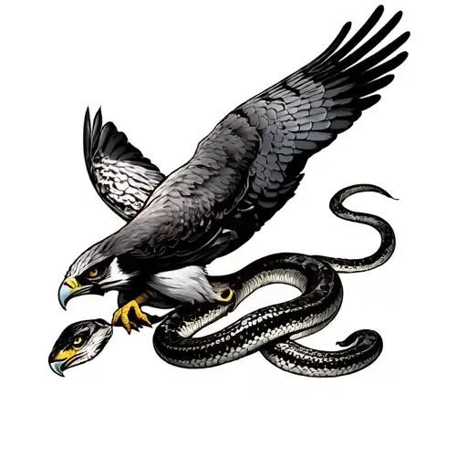 Harrigan Falcon Killing A Snake