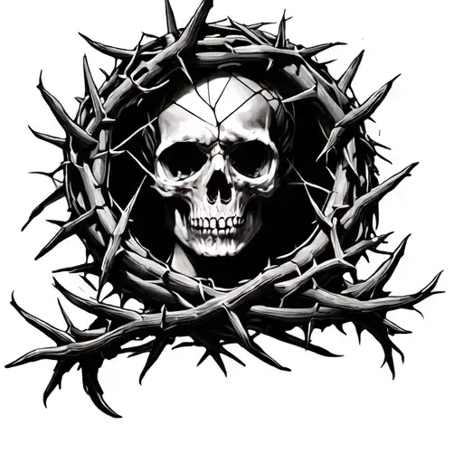 Webs Inside A Crown Of Thorns On A Elbow