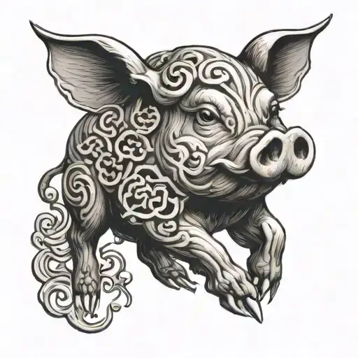 Chinese Zodiac Wood Pig
