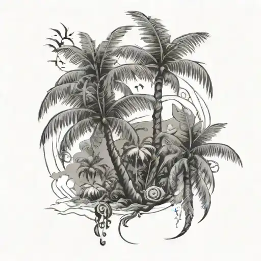 Tattoo Costa Rica Palm Tree Pure Life And Death