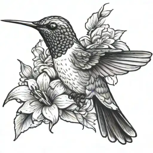 Hummingbird Sipping Nectar