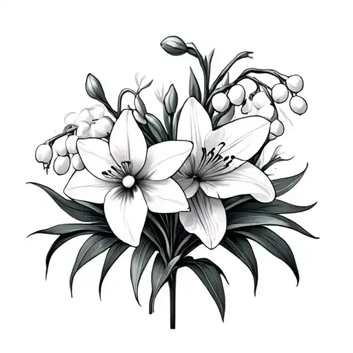 Narcissus And Lily Of The Valley Flowers