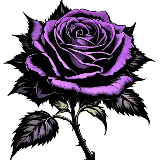 Black Rose With A Tint Of Purple