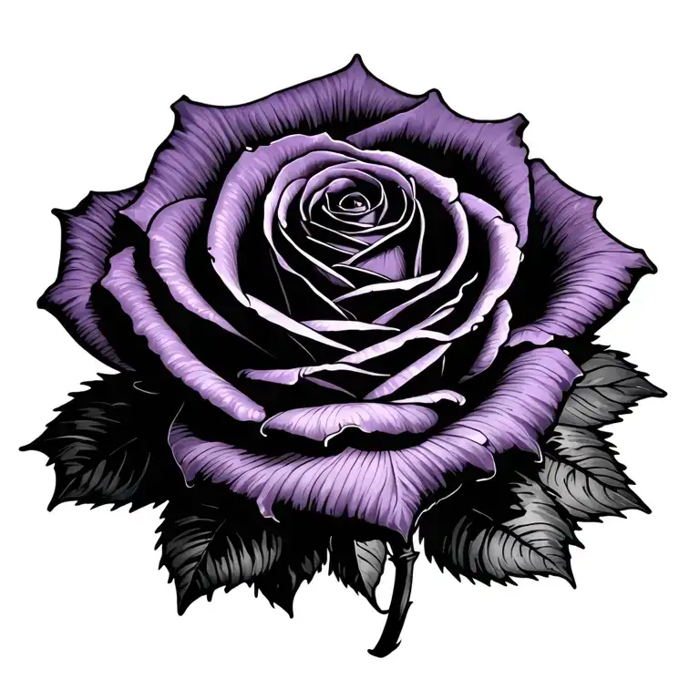 Black Rose With A Tint Of Purple
