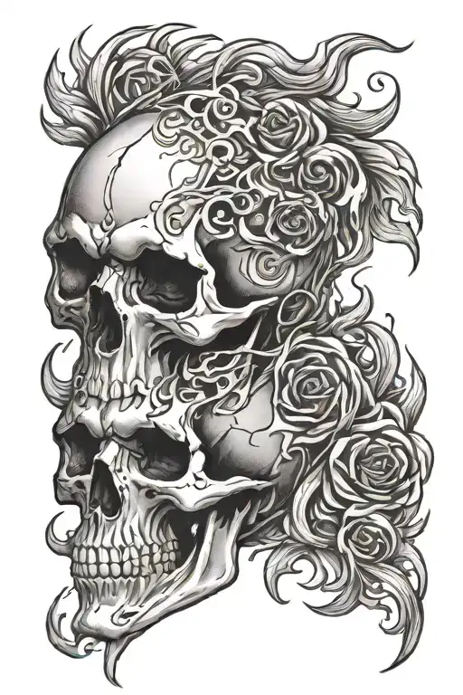 Skull Flames Forearm